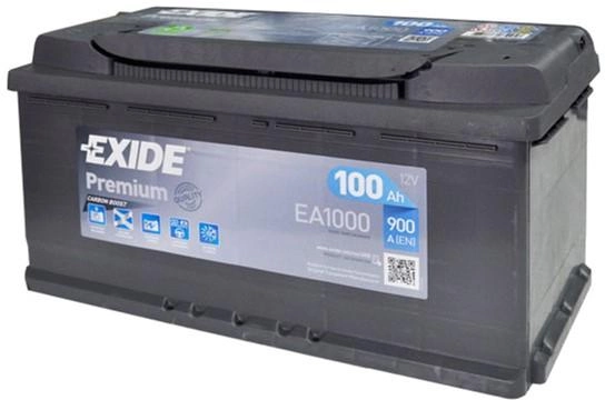 Автомобільний акумулятор 100Ah-12v Exide PREMIUM (353х175х190), R, EN900
